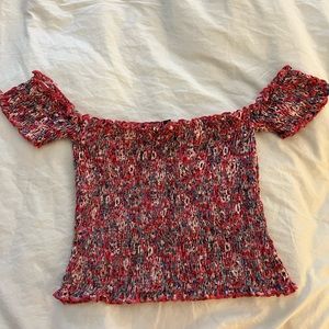 Smocked Floral Top